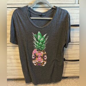 Pineapple floral T shirt